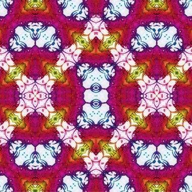 Kusursuz etnik düzen. Soyut retro arka plan. Kusursuz bir doku. Simetrik arkaplan. Sanat dokusu