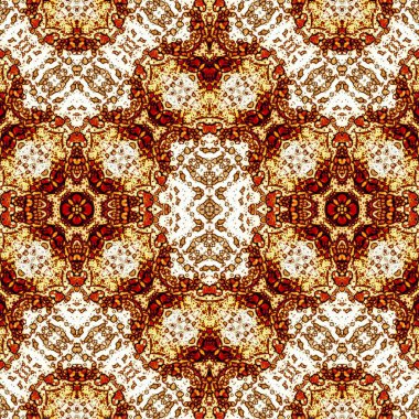 Kusursuz etnik düzen. Soyut retro arka plan. Kusursuz bir doku. Simetrik arkaplan. Sanat dokusu