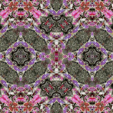 Kusursuz etnik düzen. Soyut retro arka plan. Kusursuz bir doku. Simetrik arkaplan. Sanat dokusu