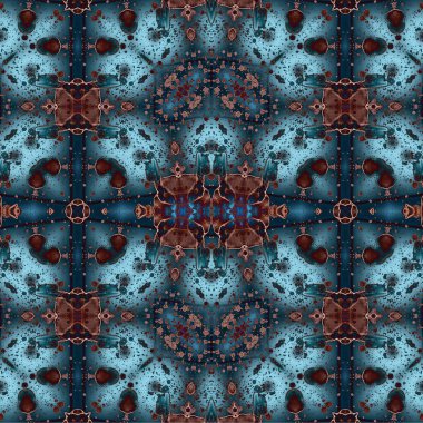 Kusursuz etnik düzen. Soyut retro arka plan. Kusursuz bir doku. Simetrik arkaplan. Sanat dokusu