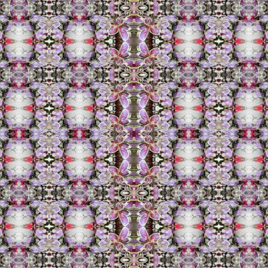 Kusursuz etnik düzen. Soyut retro arka plan. Kusursuz bir doku. Simetrik arkaplan. Sanat dokusu