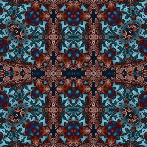 Kusursuz etnik düzen. Soyut retro arka plan. Kusursuz bir doku. Simetrik arkaplan. Sanat dokusu