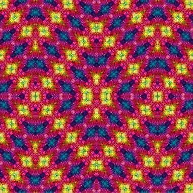 Kusursuz etnik düzen. Soyut retro arka plan. Kusursuz bir doku. Simetrik arkaplan. Sanat dokusu