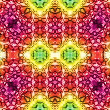 Kusursuz etnik düzen. Soyut retro arka plan. Kusursuz bir doku. Simetrik arkaplan. Sanat dokusu