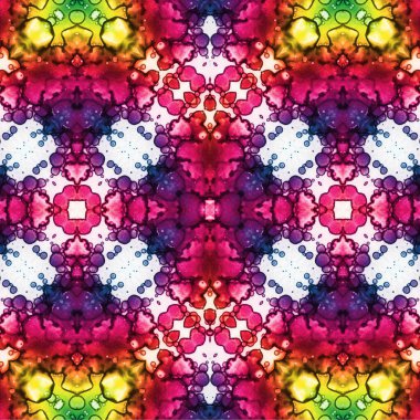 Kusursuz etnik düzen. Soyut retro arka plan. Kusursuz bir doku. Simetrik arkaplan. Sanat dokusu