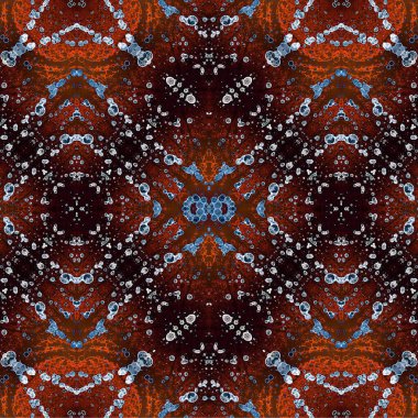 Kusursuz etnik düzen. Soyut retro arka plan. Kusursuz bir doku. Simetrik arkaplan. Sanat dokusu