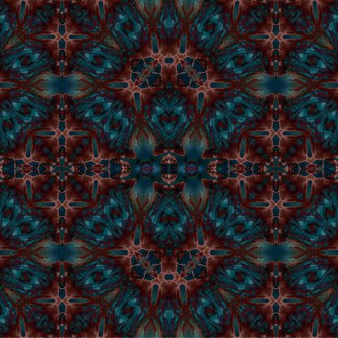 Kusursuz etnik düzen. Soyut retro arka plan. Kusursuz bir doku. Simetrik arkaplan. Sanat dokusu