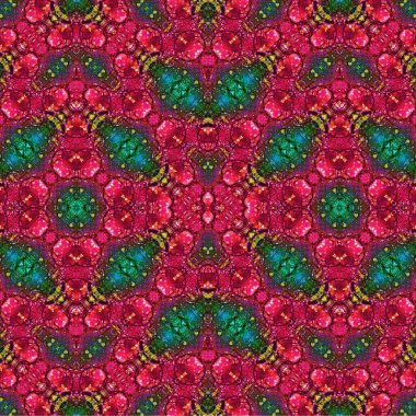 Kusursuz etnik düzen. Soyut retro arka plan. Kusursuz bir doku. Simetrik arkaplan. Sanat dokusu