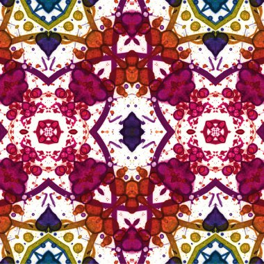 Kusursuz etnik düzen. Soyut retro arka plan. Kusursuz bir doku. Simetrik arkaplan. Sanat dokusu