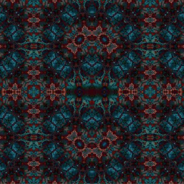 Kusursuz etnik düzen. Soyut retro arka plan. Kusursuz bir doku. Simetrik arkaplan. Sanat dokusu