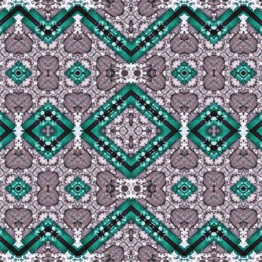 Kusursuz etnik düzen. Soyut retro arka plan. Kusursuz bir doku. Simetrik arkaplan. Sanat dokusu