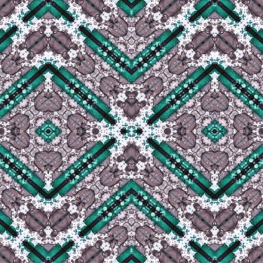 Kusursuz etnik düzen. Soyut retro arka plan. Kusursuz bir doku. Simetrik arkaplan. Sanat dokusu