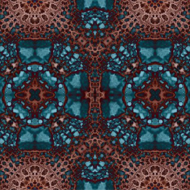 Kusursuz etnik düzen. Soyut retro arka plan. Kusursuz bir doku. Simetrik arkaplan. Sanat dokusu