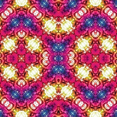 Kusursuz etnik düzen. Soyut retro arka plan. Kusursuz bir doku. Simetrik arkaplan. Sanat dokusu