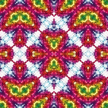 Kusursuz etnik düzen. Soyut retro arka plan. Kusursuz bir doku. Simetrik arkaplan. Sanat dokusu