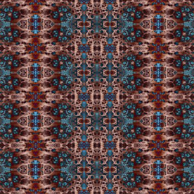 Kusursuz etnik düzen. Soyut retro arka plan. Kusursuz bir doku. Simetrik arkaplan. Sanat dokusu