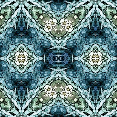 Kusursuz etnik düzen. Soyut retro arka plan. Kusursuz bir doku. Simetrik arkaplan. Sanat dokusu