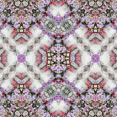 Kusursuz etnik düzen. Soyut retro arka plan. Kusursuz bir doku. Simetrik arkaplan. Sanat dokusu