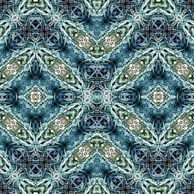 Kusursuz etnik düzen. Soyut retro arka plan. Kusursuz bir doku. Simetrik arkaplan. Sanat dokusu