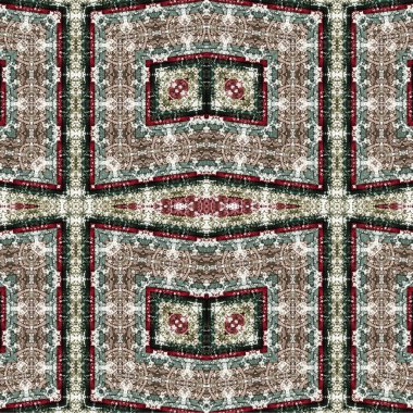 Kusursuz etnik düzen. Soyut retro arka plan. Kusursuz bir doku. Simetrik arkaplan. Sanat dokusu