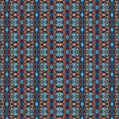 Kusursuz etnik düzen. Soyut retro arka plan. Kusursuz bir doku. Simetrik arkaplan. Sanat dokusu