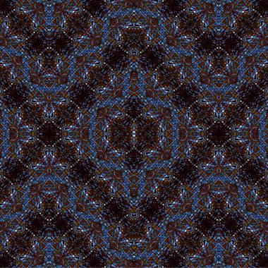 Kusursuz kaleydoskop deseni. Soyut etnik köken. Kusursuz bir doku. Yaratıcı bir geçmiş. Çizimler