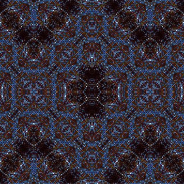 Kusursuz kaleydoskop deseni. Soyut etnik köken. Kusursuz bir doku. Yaratıcı bir geçmiş. Çizimler