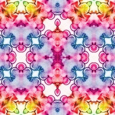 Kusursuz kaleydoskop deseni. Soyut etnik köken. Kusursuz bir doku. Yaratıcı bir geçmiş. Çizimler