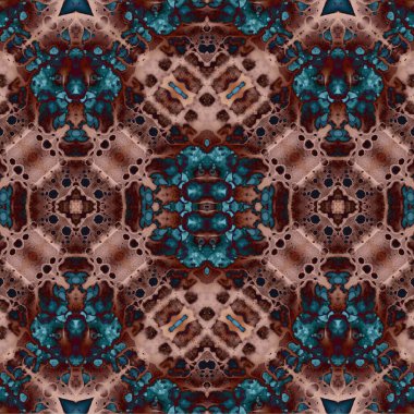 Kusursuz kaleydoskop deseni. Soyut etnik köken. Kusursuz bir doku. Yaratıcı bir geçmiş. Çizimler