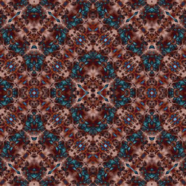 Kusursuz kaleydoskop deseni. Soyut etnik köken. Kusursuz bir doku. Yaratıcı bir geçmiş. Çizimler