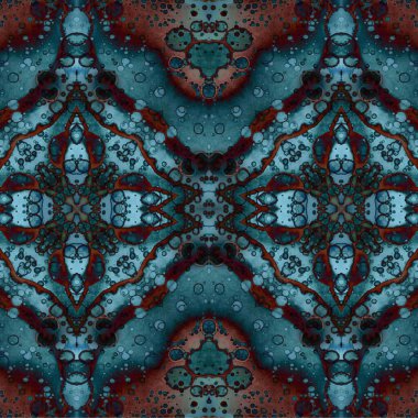 Kusursuz kaleydoskop deseni. Soyut etnik köken. Kusursuz bir doku. Yaratıcı bir geçmiş. Çizimler