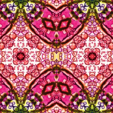 Kusursuz kaleydoskop deseni. Soyut etnik köken. Kusursuz bir doku. Yaratıcı bir geçmiş. Çizimler