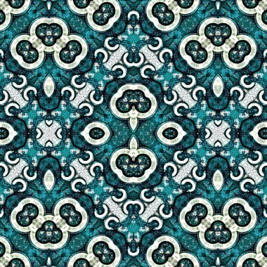 Kusursuz kaleydoskop deseni. Soyut etnik köken. Kusursuz bir doku. Yaratıcı bir geçmiş. Çizimler