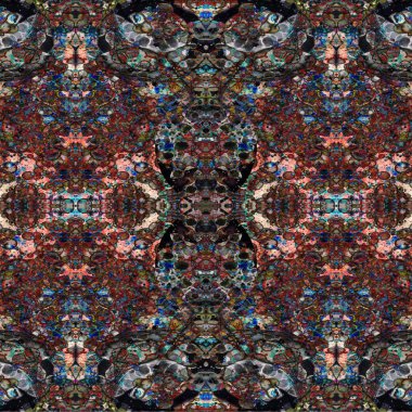 Kusursuz kaleydoskop deseni. Soyut etnik köken. Kusursuz bir doku. Yaratıcı bir geçmiş. Çizimler