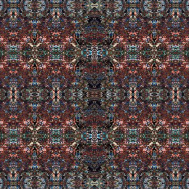 Kusursuz kaleydoskop deseni. Soyut etnik köken. Kusursuz bir doku. Yaratıcı bir geçmiş. Çizimler