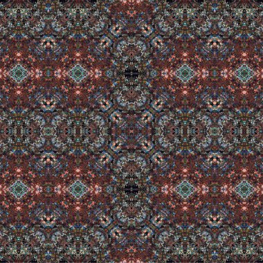 Kusursuz kaleydoskop deseni. Soyut etnik köken. Kusursuz bir doku. Yaratıcı bir geçmiş. Çizimler