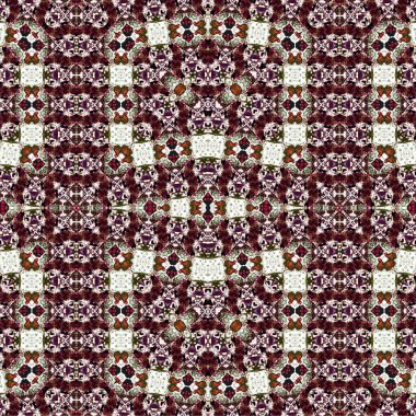 Kusursuz kaleydoskop deseni. Soyut etnik köken. Kusursuz bir doku. Yaratıcı bir geçmiş. Çizimler