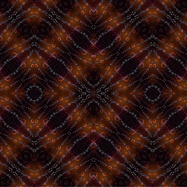 Kusursuz kaleydoskop deseni. Soyut etnik köken. Kusursuz bir doku. Yaratıcı bir geçmiş. Çizimler