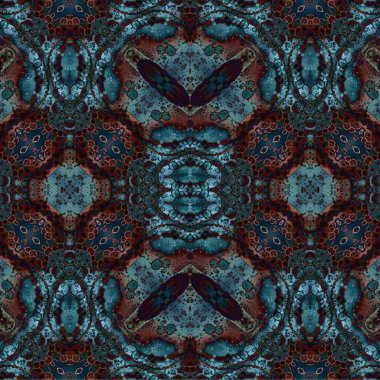 Kusursuz kaleydoskop deseni. Soyut etnik köken. Kusursuz bir doku. Yaratıcı bir geçmiş. Çizimler