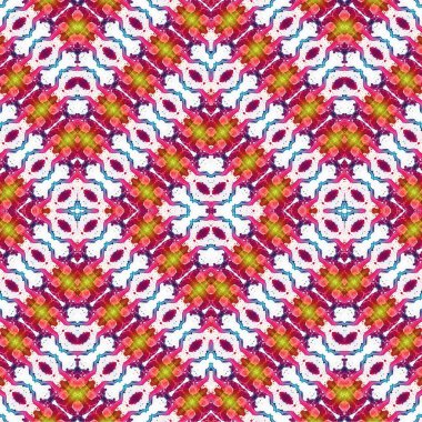 Kusursuz kaleydoskop deseni. Soyut etnik köken. Kusursuz bir doku. Yaratıcı bir geçmiş. Çizimler