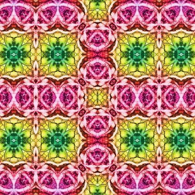 Kusursuz kaleydoskop deseni. Soyut etnik köken. Kusursuz bir doku. Yaratıcı bir geçmiş. Çizimler