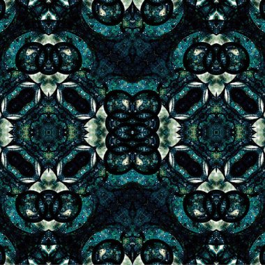 Kusursuz kaleydoskop deseni. Soyut etnik köken. Kusursuz bir doku. Yaratıcı bir geçmiş. Çizimler