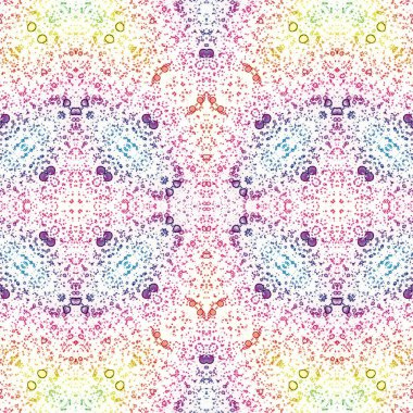 Kusursuz kaleydoskop deseni. Soyut etnik köken. Kusursuz bir doku. Yaratıcı bir geçmiş. Çizimler