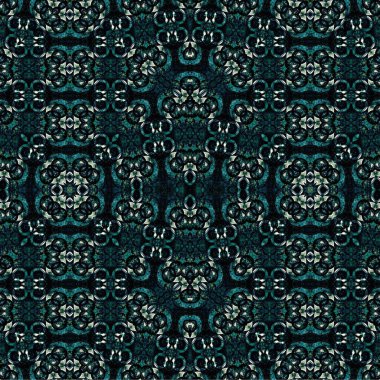 Kusursuz kaleydoskop deseni. Soyut etnik köken. Kusursuz bir doku. Yaratıcı bir geçmiş. Çizimler