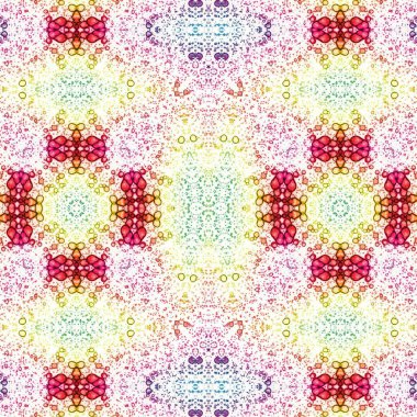 Kusursuz kaleydoskop deseni. Soyut etnik köken. Kusursuz bir doku. Yaratıcı bir geçmiş. Çizimler