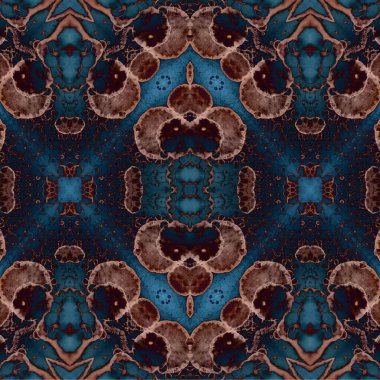 Kusursuz kaleydoskop deseni. Soyut etnik köken. Kusursuz bir doku. Yaratıcı bir geçmiş. Çizimler