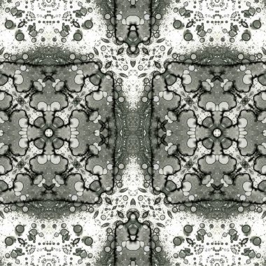 Kusursuz kaleydoskop deseni. Soyut etnik köken. Kusursuz bir doku. Yaratıcı bir geçmiş. Çizimler