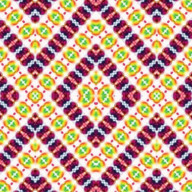 Kusursuz kaleydoskop deseni. Soyut etnik köken. Kusursuz bir doku. Yaratıcı bir geçmiş. Çizimler