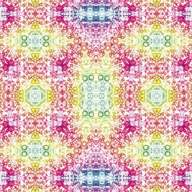 Kusursuz kaleydoskop deseni. Soyut etnik köken. Kusursuz bir doku. Yaratıcı bir geçmiş. Çizimler