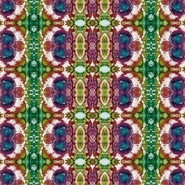 Kusursuz kaleydoskop deseni. Soyut etnik köken. Kusursuz bir doku. Yaratıcı bir geçmiş. Çizimler